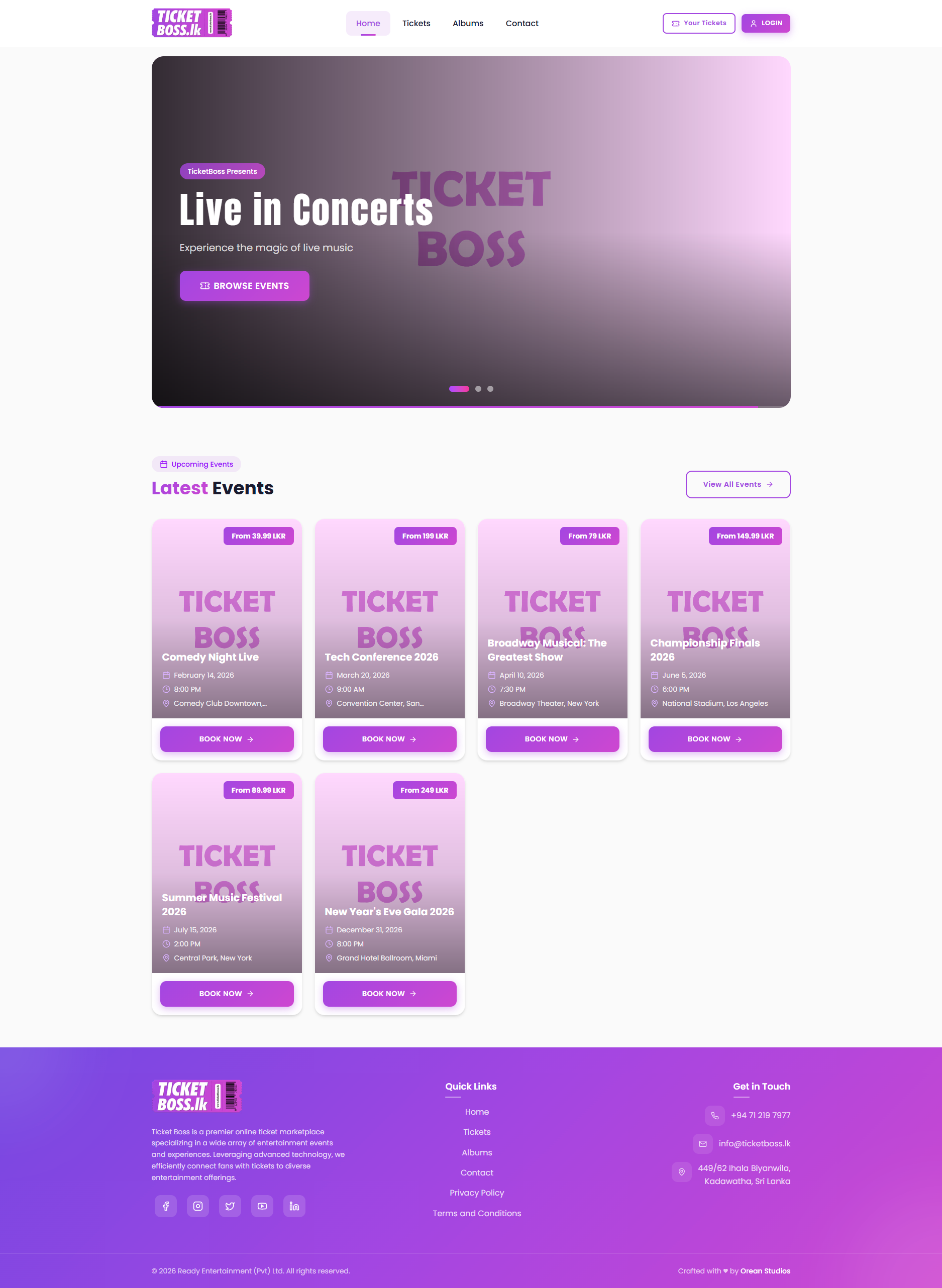 Ticketboss.lk Website - Image 2